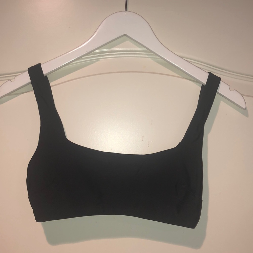 Aerie Wide Strap Black Bikini Top